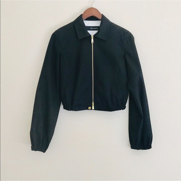 Dsquared2 Black Zip Up Jacket SZ 2 - Picture 2 of 6